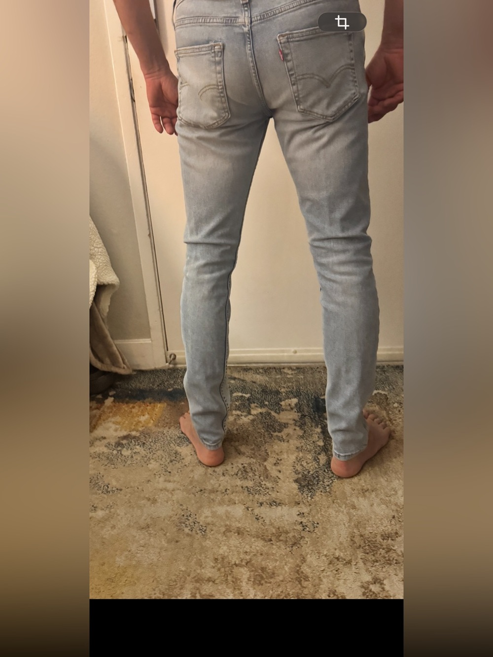 Levi's Men's Skinny Taper Jeans in Light Blue Denim